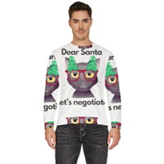 Cute Cat Glasses Christmas Tree Men s Fleece Sweatshirt by Sarkoni