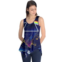 Trippy Kit Rick And Morty Galaxy Pink Floyd Sleeveless Tunic by Bedest