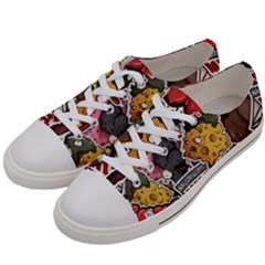 Stickerbomb Crazy Graffiti Graphite Monster Men s Low Top Canvas Sneakers by Bedest