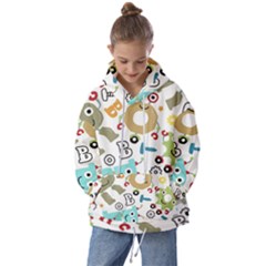 Seamless Pattern Vector With Funny Robots Cartoon Kids  Oversized Hoodie by Hannah976