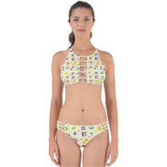 Seamless Pattern Musical Note Doodle Symbol Perfectly Cut Out Bikini Set by Hannah976