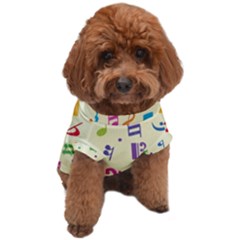 Seamless Pattern Musical Note Doodle Symbol Dog T-shirt by Hannah976