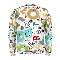 Seamless Pattern Vector With Funny Robots Cartoon Men s Sweatshirt by Hannah976