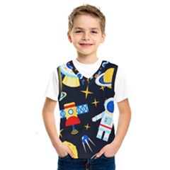 Space Seamless Pattern Cartoon Art Kids  Basketball Tank Top by Hannah976