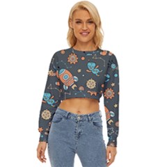 Space Seamless Pattern Art Lightweight Long Sleeve Sweatshirt by Hannah976