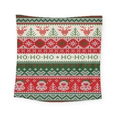 Ugly Sweater Merry Christmas  Square Tapestry (small)