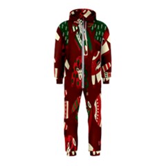 Ugly Sweater Wrapping Paper Hooded Jumpsuit (kids) by artworkshop