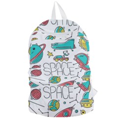 Space Cosmos Seamless Pattern Seamless Pattern Doodle Style Foldable Lightweight Backpack by Hannah976