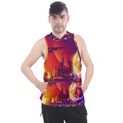 Far Future Human Colonization Men s Sleeveless Hoodie by Hannah976