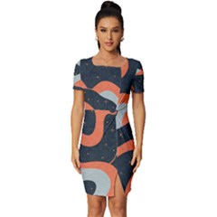 Dessert And Mily Way  pattern  Fitted Knot Split End Bodycon Dress by coffeus