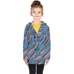 Dessert Waves  pattern  All Over Print Design Kids  Double Breasted Button Coat by coffeus