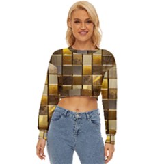 Golden Mosaic Tiles  Lightweight Long Sleeve Sweatshirt by essentialimage