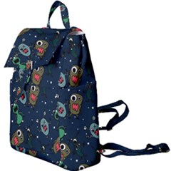Monster Alien Pattern Seamless Background Buckle Everyday Backpack