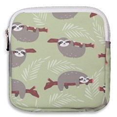 Sloths Pattern Design Mini Square Pouch by Hannah976
