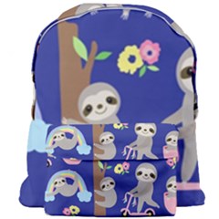 Hand Drawn Cute Sloth Pattern Background Giant Full Print Backpack