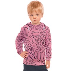 Pink Monstera Kids  Hooded Pullover by ConteMonfrey