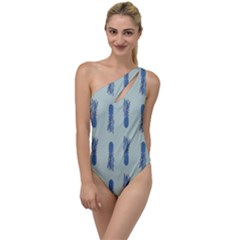 Blue King Pineapple  To One Side Swimsuit by ConteMonfrey