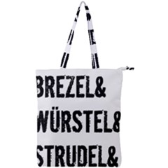 Its A German Thing Bier Brezel Wurstel Strudel Schnitzel Double Zip Up Tote Bag by ConteMonfrey