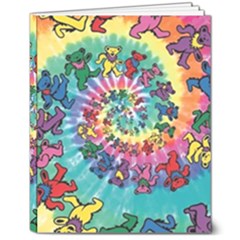 Grateful Dead Bears Tie Dye Vibrant Spiral 8  X 10  Softcover Notebook by Bedest