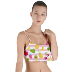 Tropical Fruits Berries Seamless Pattern Layered Top Bikini Top  by Ravend