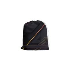 Gradient Geometric Shapes Dark Background Drawstring Pouch (xs)