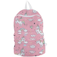 Cute Unicorn Seamless Pattern Foldable Lightweight Backpack by Apen