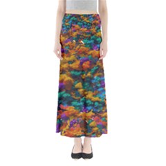 Color-for-a-line Full Length Maxi Skirt