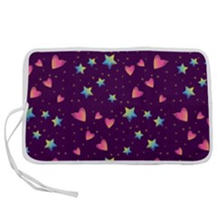 Colorful Stars Hearts Seamless Vector Pattern Pen Storage Case (l) by Apen