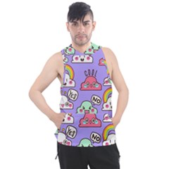 Cloud Seamless Pattern Men s Sleeveless Hoodie by Apen