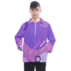 Hand Drawn Abstract Organic Shapes Background Men s Half Zip Pullover by Apen