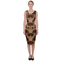 Peacock Feathers Sleeveless Pencil Dress by Jatiart