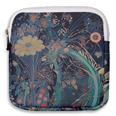 Bird Flower Tree Forest Mini Square Pouch by Jatiart