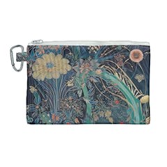 Flowers Trees Forest Canvas Cosmetic Bag (large)