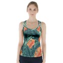 Green Tropical Leaves Racer Back Sports Top View1