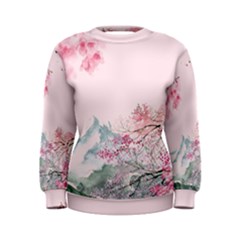 Pink Chinese Style Cherry Blossom Women s Sweatshirt by Cendanart