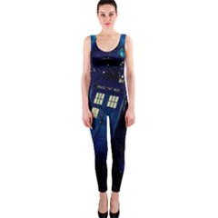 Tardis Doctor Who Space Galaxy One Piece Catsuit by Cendanart