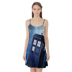 Tardis Doctor Who Space Blue Satin Night Slip by Cendanart