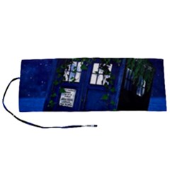 Stuck Tardis Beach Doctor Who Police Box Sci-fi Roll Up Canvas Pencil Holder (s) by Cendanart