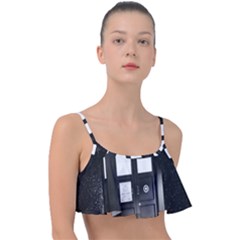 Doctor Who Space Tardis Frill Bikini Top by Cendanart