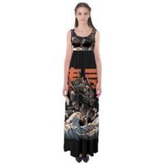 Sushi Dragon Japanese Empire Waist Maxi Dress by Bedest