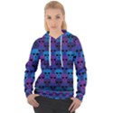 Skull Pattern Wallpaper Women s Overhead Hoodie View1