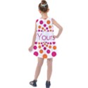 Be Yourself Pink Orange Dots Circular Kids  Summer Dress View2