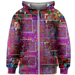 Technology Circuit Board Layout Pattern Kids  Zipper Hoodie Without Drawstring