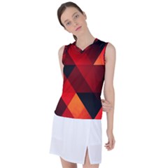 Abstract Triangle Wallpaper Women s Sleeveless Sports Top by Ket1n9