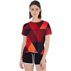 Abstract Triangle Wallpaper Open Back Sport T-shirt by Ket1n9