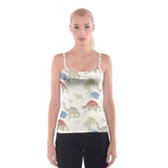 Dinosaur Art Pattern Spaghetti Strap Top by Ket1n9