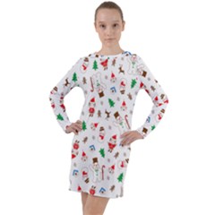 Christmas Long Sleeve Hoodie Dress by saad11