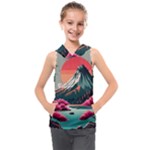 Mountain Landscape Sky Fuji Nature Kids  Sleeveless Hoodie