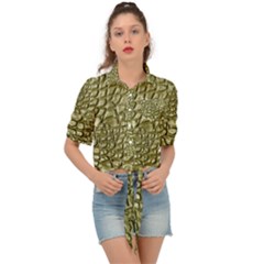 Aligator Skin Tie Front Shirt  by Ket1n9