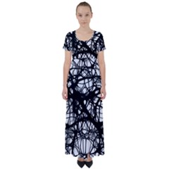 Neurons Brain Cells Brain Structure High Waist Short Sleeve Maxi Dress by Ket1n9